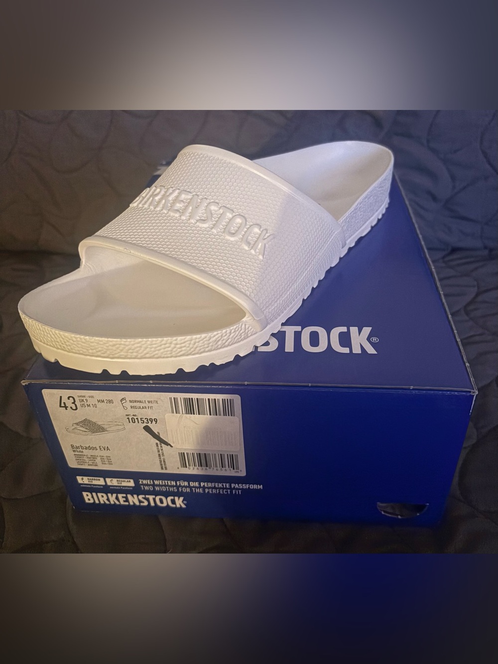 Birkenstock Men's Barbados Slide EVA White 43 (US10M/11W) Sandals Regular Fit